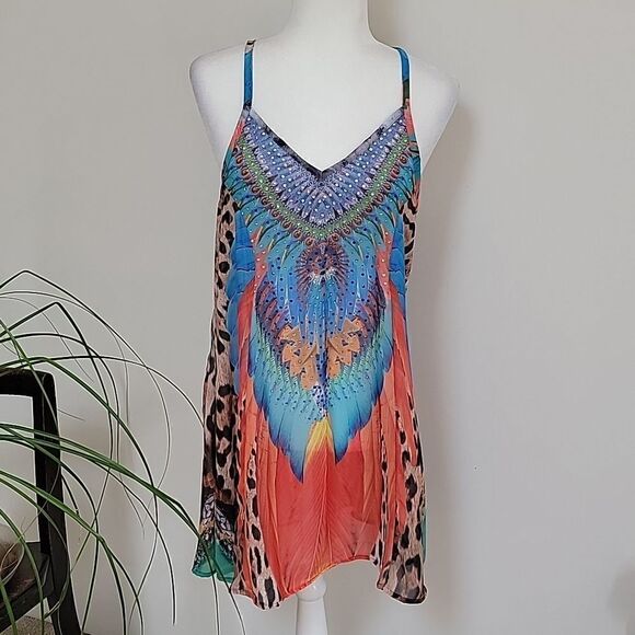 Ranees tropical wild print string tank - Picture 1 of 11